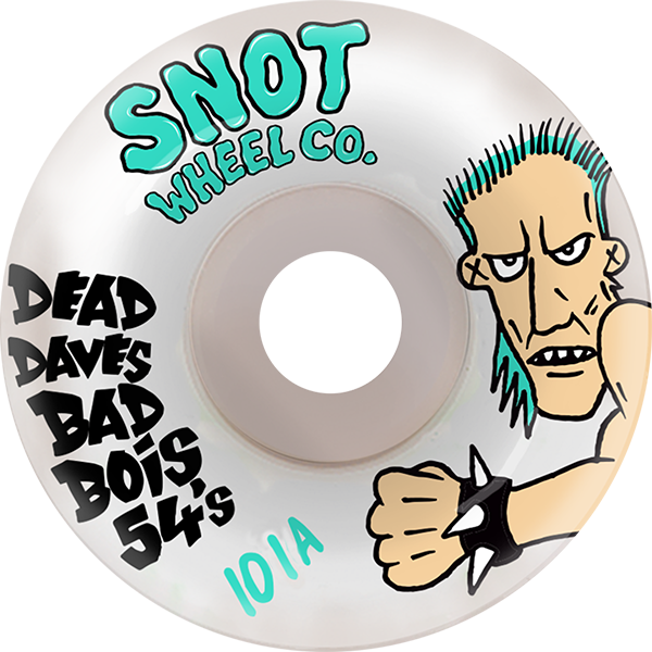 SNOT DEAD DAVE BAD BOI'S 54MM 101A WHT WHEELS SET