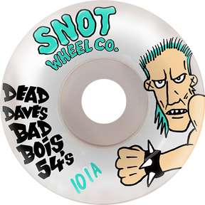 SNOT DEAD DAVE BAD BOI'S 54MM 101A WHT WHEELS SET