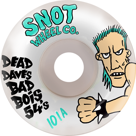 SNOT DEAD DAVE BAD BOI'S 54MM 101A WHT WHEELS SET