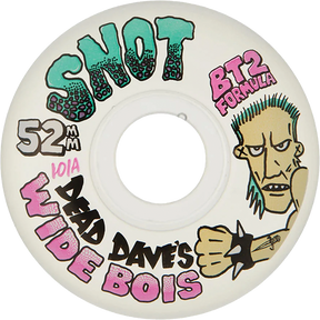 SNOT DEAD DAVE WIDE BOYS 52MM 101A CLEAR WHEELS SET