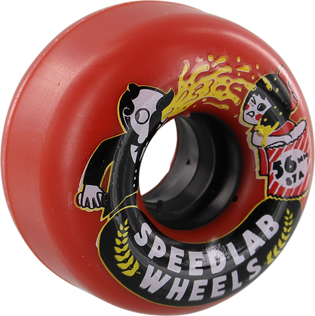 SPEEDLAB NASTYBOH 56mm 87a RED WHEELS SET