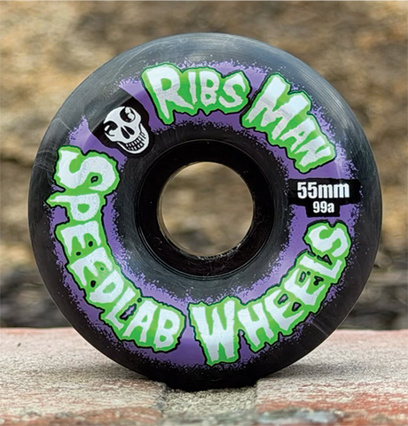 SPEEDLAB RIBS MAN 55mm 99A BLACK SMOKE WHEELS SET