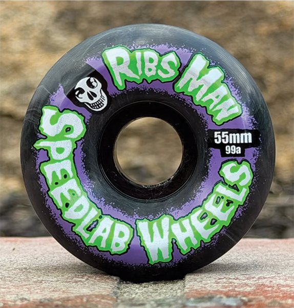SPEEDLAB RIBS MAN 55mm 99A BLACK SMOKE WHEELS SET
