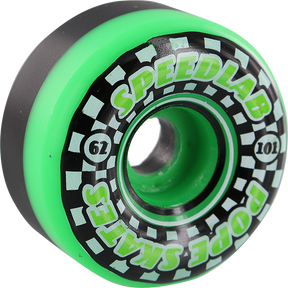SPEEDLAB SPEEDSTERS 62mm 101a BLK/GREEN WHEELS SET