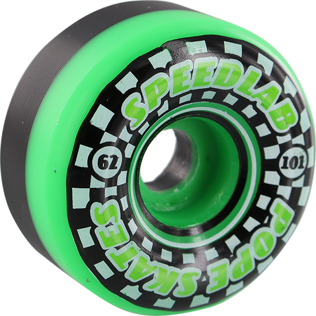 SPEEDLAB SPEEDSTERS 62mm 101a BLK/GREEN WHEELS SET