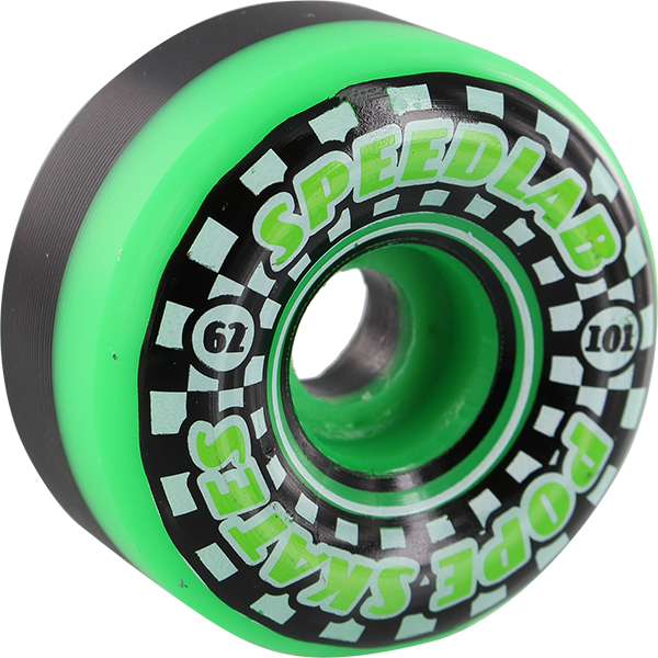 SPEEDLAB SPEEDSTERS 62mm 101a BLK/GREEN WHEELS SET