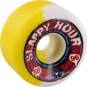 SPEEDLAB ADAMS SLAPPY HOUR 58mm 99a WHT/YEL SWIRL WHEELS SET