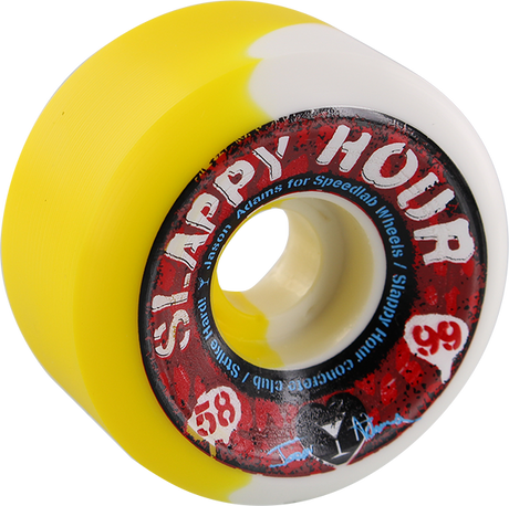 SPEEDLAB ADAMS SLAPPY HOUR 58mm 99a WHT/YEL SWIRL WHEELS SET