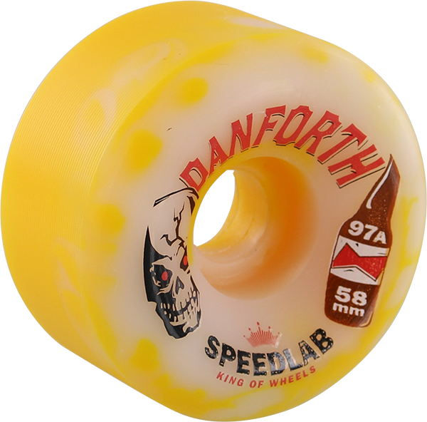 SPEEDLAB DANFORTH PRO SE 58mm 97a YEL/WHITE SWIRL WHEELS SET