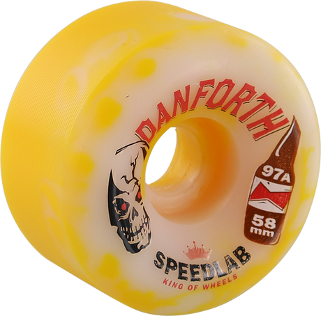 SPEEDLAB DANFORTH PRO SE 58mm 97a YEL/WHITE SWIRL WHEELS SET