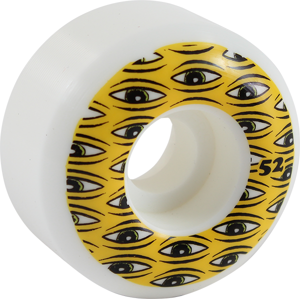 TOY MACHINE ALL SEEING 52mm WHT/YEL WHEELS SET