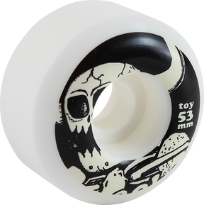 TOY MACHINE DEAD MONSTER 53mm WHT/BLK WHEELS SET