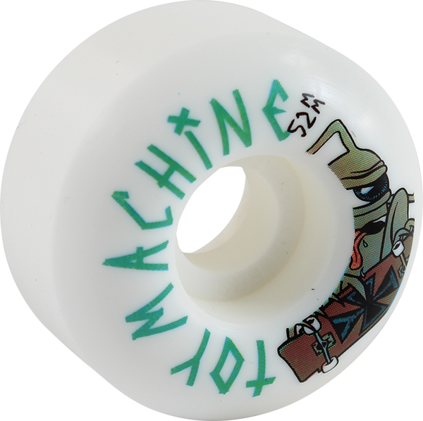TOY MACHINE SECT SKATER 52mm WHT WHEELS SET