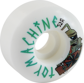TOY MACHINE SECT SKATER 52mm WHT WHEELS SET