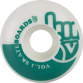 VOL.1 NO.1 51mm White/Teal WHEELS SET