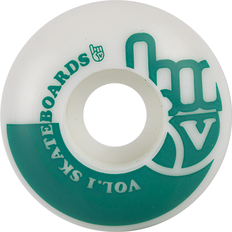 VOL.1 NO.1 52mm White/Teal WHEELS SET