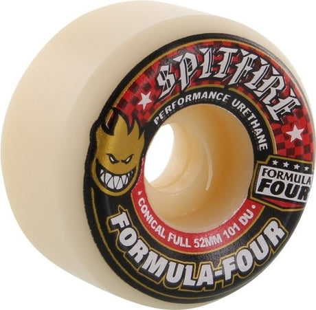 Spitfire F4 Conical Full Wheels Set White Red 56mm/101d