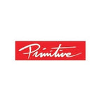 Primitive Nuevo Bar Logo Sticker Red White 4" (2pack)