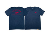 Primitive Arch Pennant Tshirt Navy Heather - Small