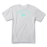 Primitive Arch Pennant Tshirt White Teal