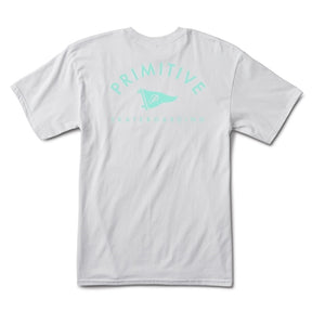Primitive Arch Pennant Tshirt White Teal