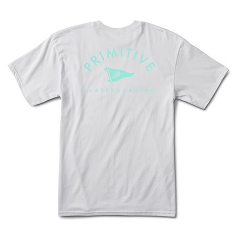 Primitive Arch Pennant Tshirt White Teal