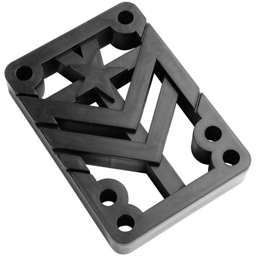 Mini Logo Rigid Riser Pad Set Black 1/2inch