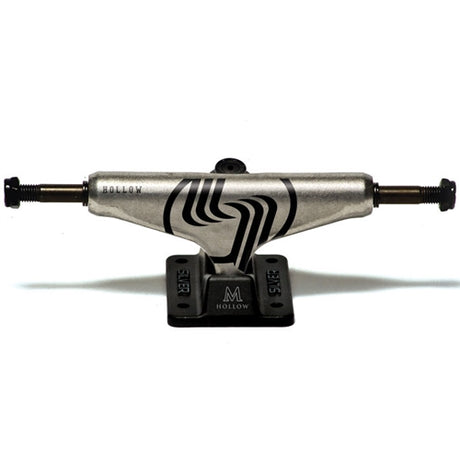 Silver M-Hollow Skate Trucks Silver Black 8.25 Set