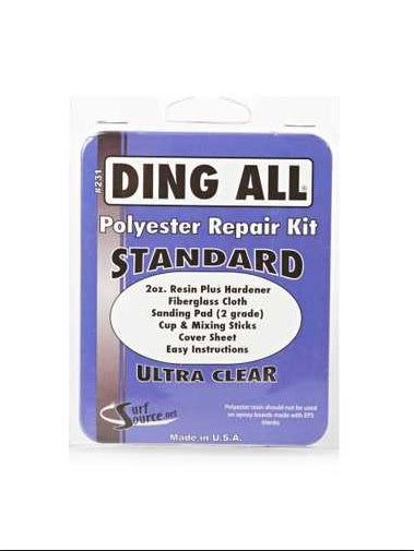 Ding All Standard Poly Repair Kit Ultra Clear Blue Card Onesize