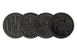 Poler Leather Coasters (4pack) Black