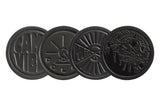 Poler Leather Coasters (4pack) Black