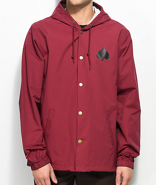 Thrasher New Oath Coach Jacket Burgandy Small