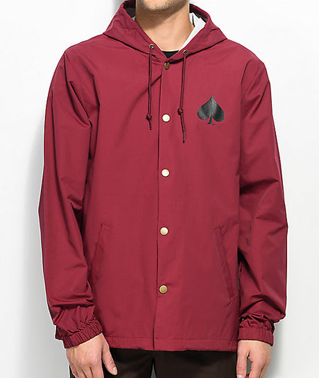 Thrasher New Oath Coach Jacket Burgandy Small