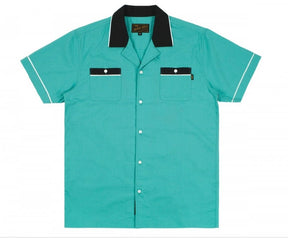 Benny Gold Strike Bowling Woven Seafoam