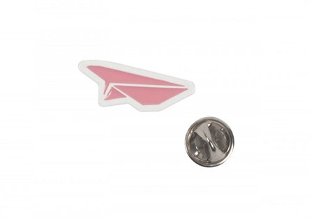 Benny Gold Paper Plane Lap Pin Coral 1inch