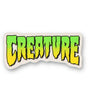Creature Logo Fade Sticker Green Yellow 2"x4" (2pack)