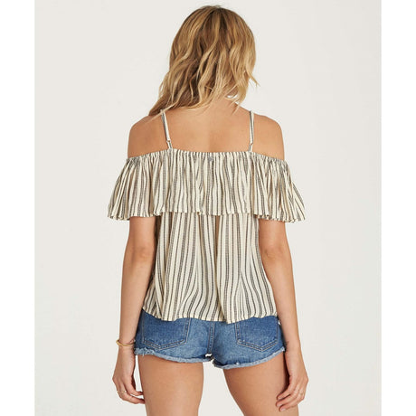 Billabong Summer Sunsets Top Womens Off White Black M