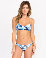 RVCA Paint Flower Bra Top Blue M