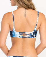 RVCA Paint Flower Bra Top Blue