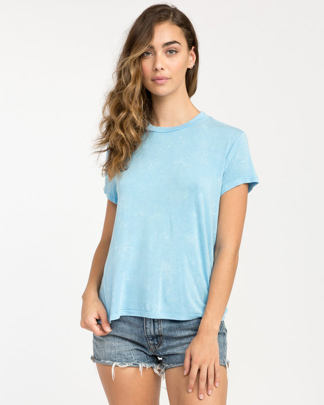 RVCA Suspension SS Tshrit Womens Lt Blue