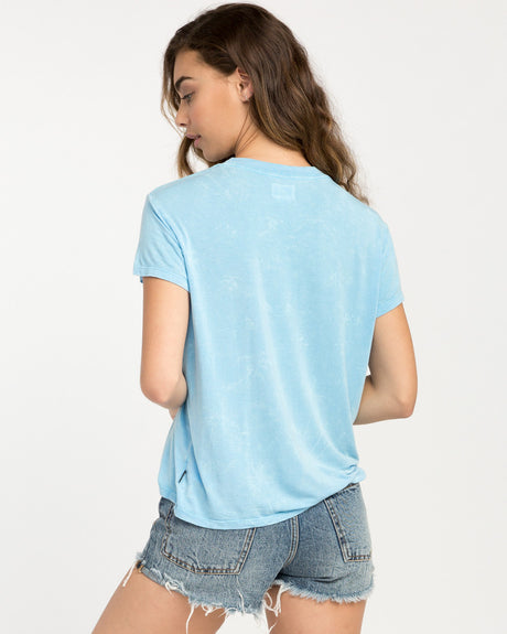 RVCA Suspension SS Tshrit Womens Lt Blue