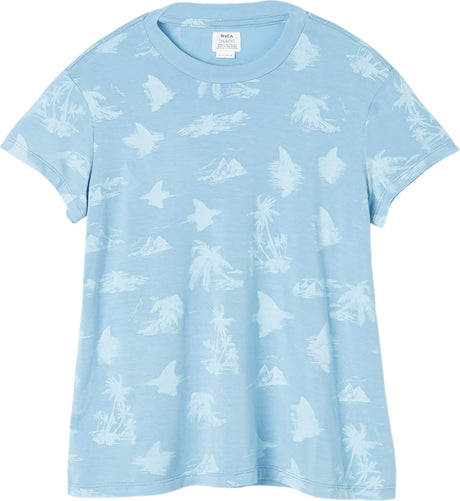 RVCA Suspension SS Tshrit Womens Lt Blue S