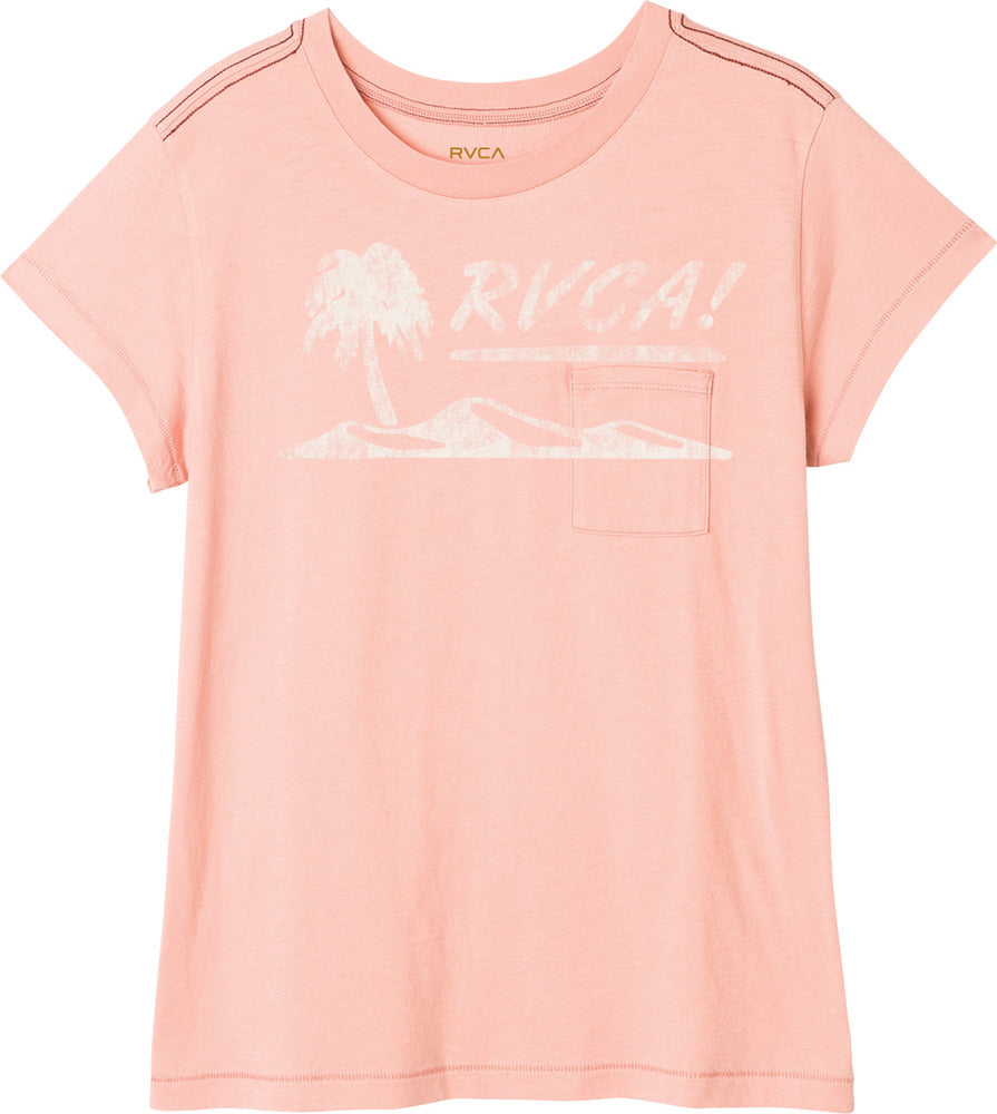 RVCA Deserted SS Tshirt Womens Pink XS