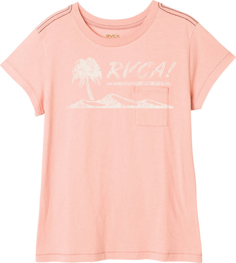 RVCA Deserted SS Tshirt Womens Pink XS