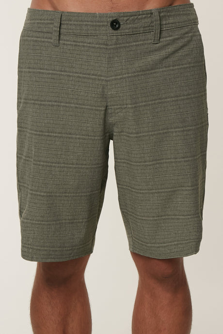 Oneill Locked Stripe Hybrid Shorts Mens Dark Khaki 34