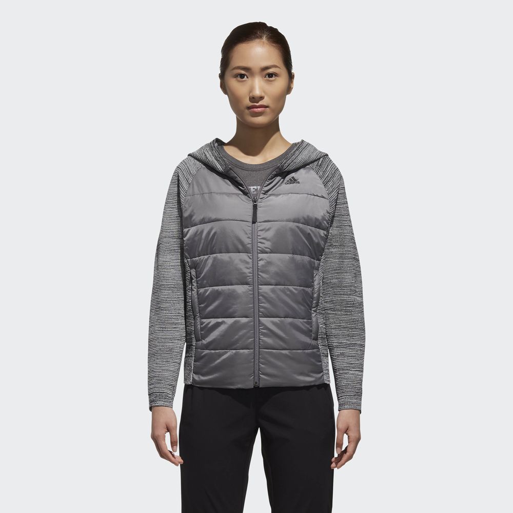 Adidas Outdoor W Hybrid Hoody Womens Dark Grey Heather S