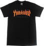 Thrasher Flame HalfTone SS TShirt Black Orange