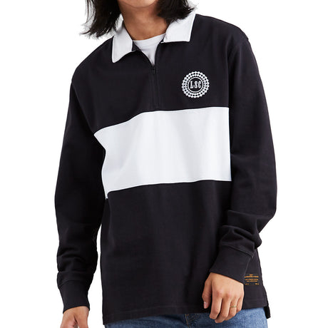 Levis Skate LS Rugby Shirt Jet Black