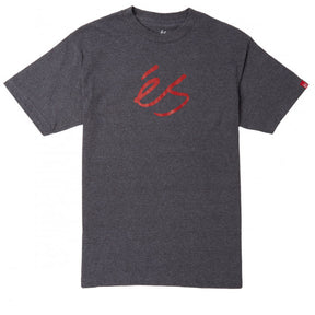 Es Mid Script Tech Tee Charcoal Heather