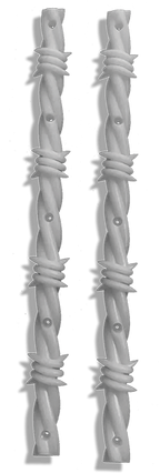 OPERA BARBWIRE BOARD RAILS 13.5" SILVER
